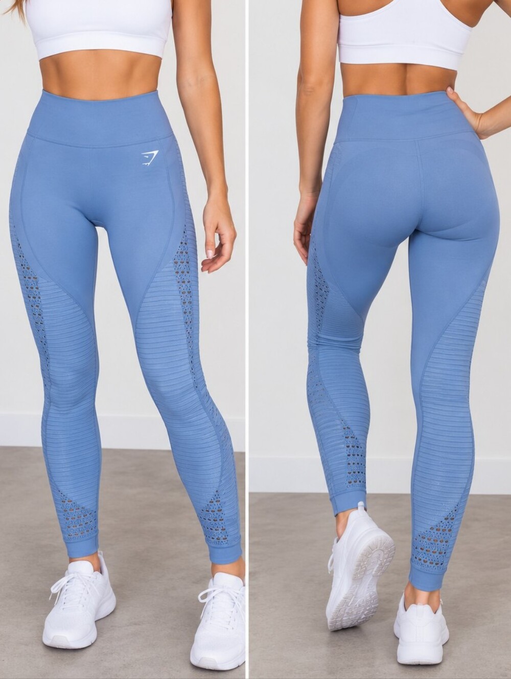 GYMSHARK Women's blue High Rise Athletic Workout Leggings